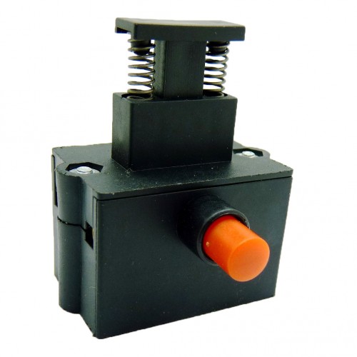 Кнопка для цепной пилы, двойное нажатие, тонкий фиксатор.