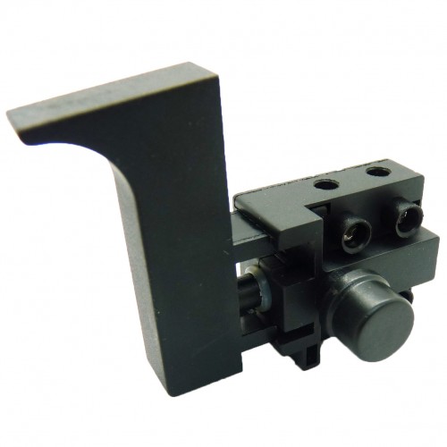 Кнопка цепной пилы с фиксатором.